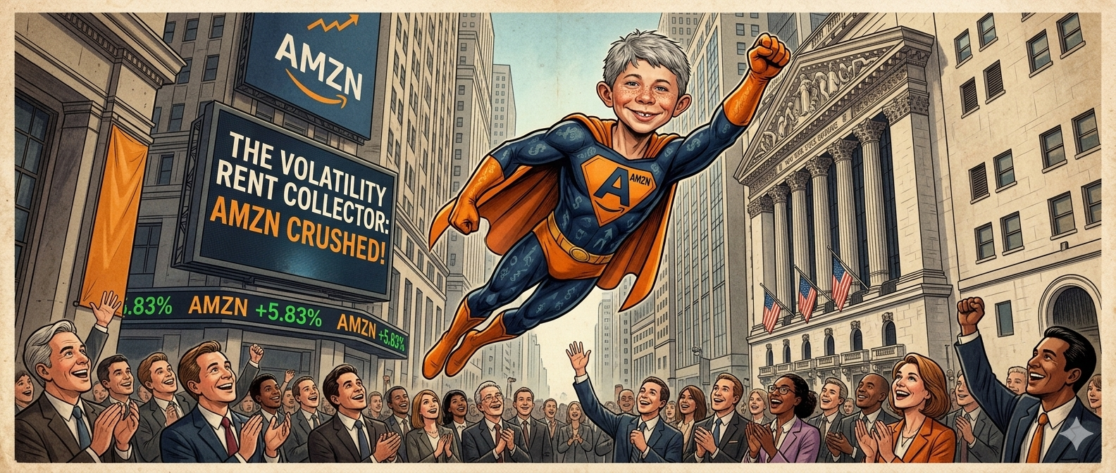 AMZN Went Red, But We Stayed Green: The Power of the Volatility Crush